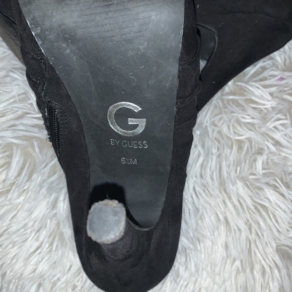 GUESS BLACK SUEDE STILETTO BOOTIE LADIES SIZE 6 1/2 - Picture 7 of 12